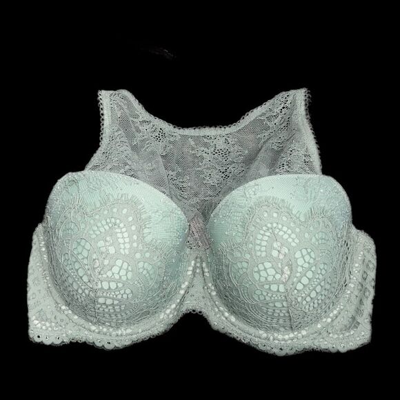 Victorias Secret Dream Angels High Neck Lined Demi Sage Bra - Picture 12 of 12